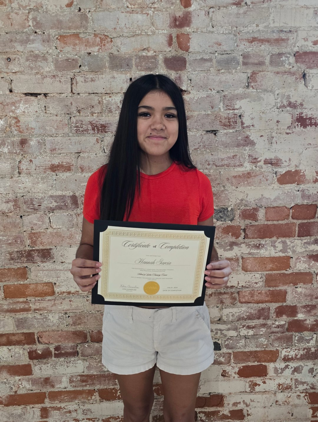 Student lash work by Hannah