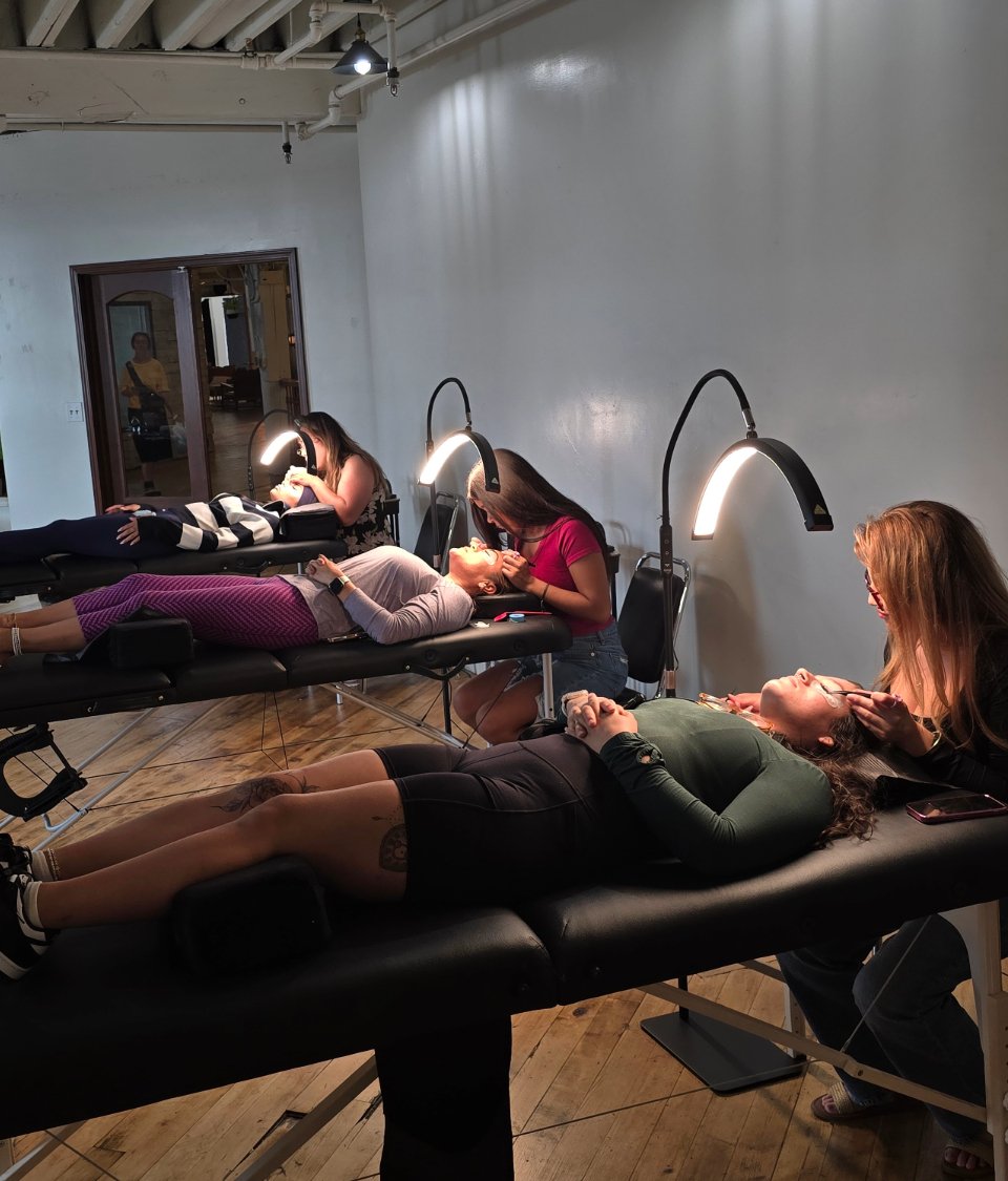 School of Lashes training room